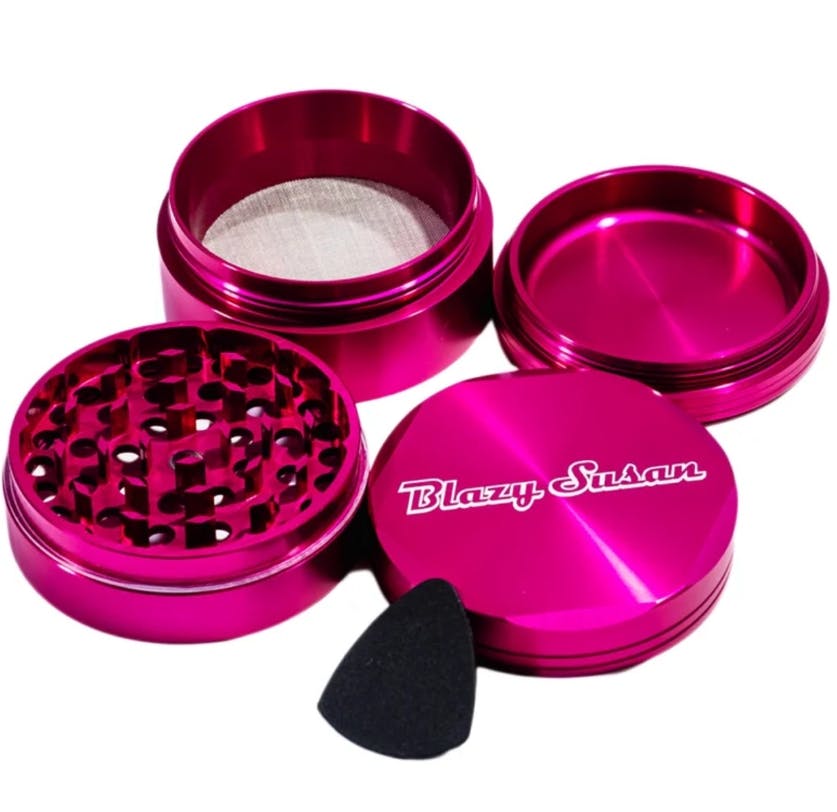 Photograph of product: 4 Piece Blazy Susan Aluminum Grinder | Pink