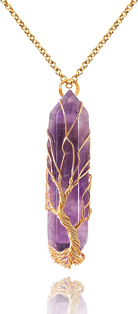 Photograph of product: Tree of Life Wrapped Necklace Assorted Colors