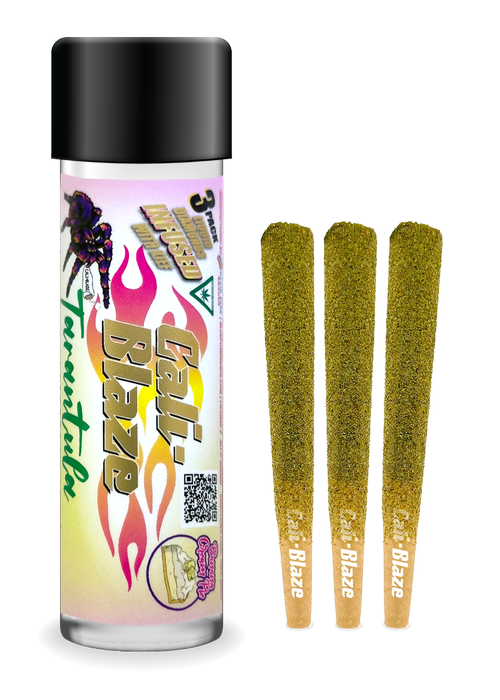 Photograph of product: Cali-Blaze | Banana Cream Pie | 3pk/1G Liquid Diamond Infused Pre-Roll