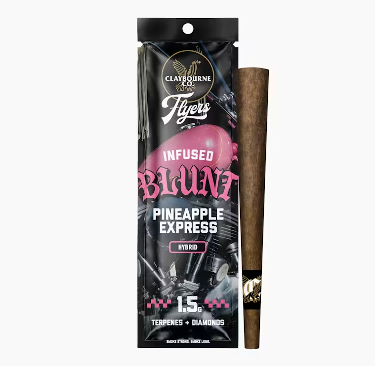 Photograph of product: Claybourne Co Flyers Pineapple Express Hybrid Infused Blunt 1.5g