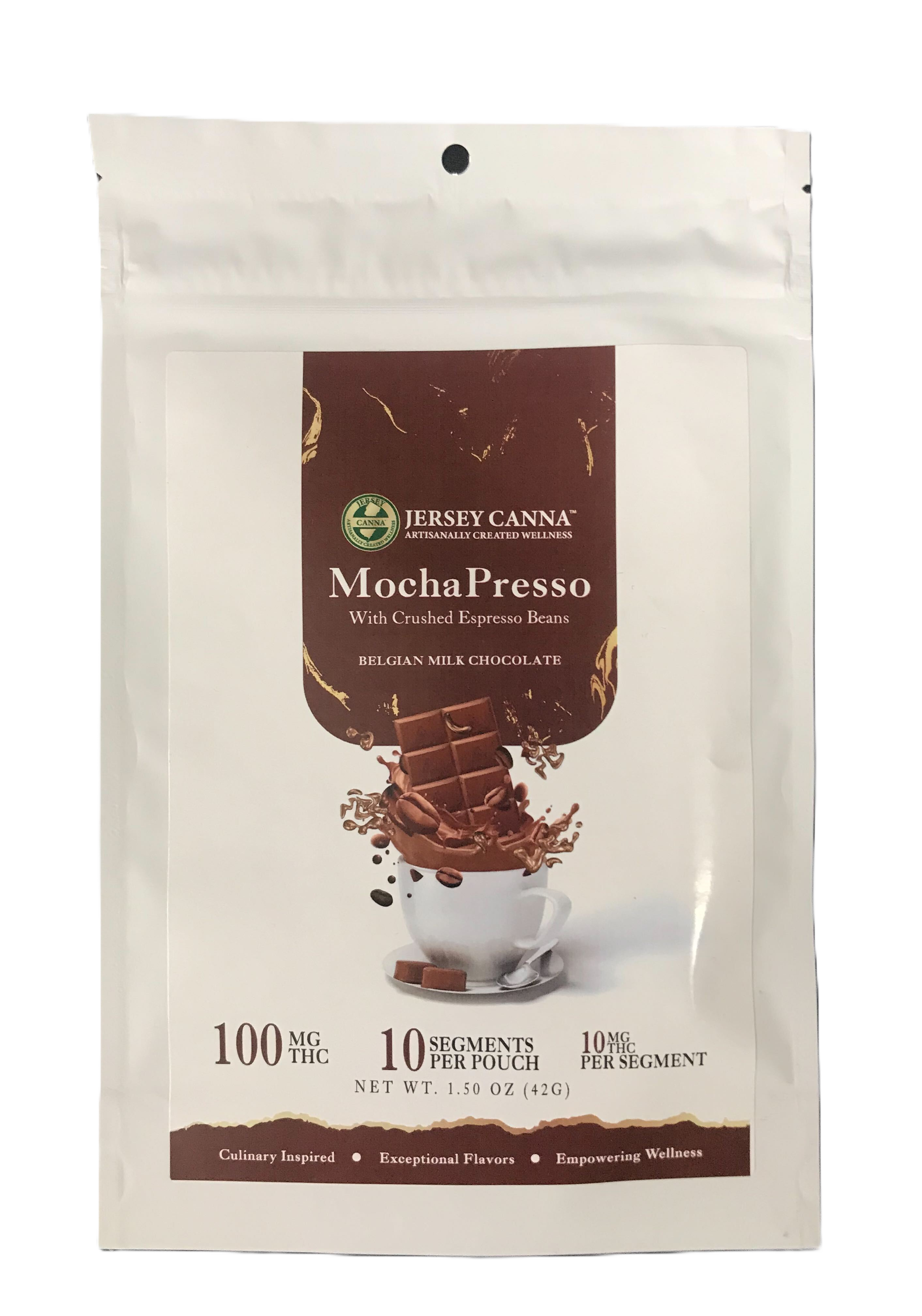 Photograph of product: Jersey Canna | Mochapresso | 10 pack 100 mg
