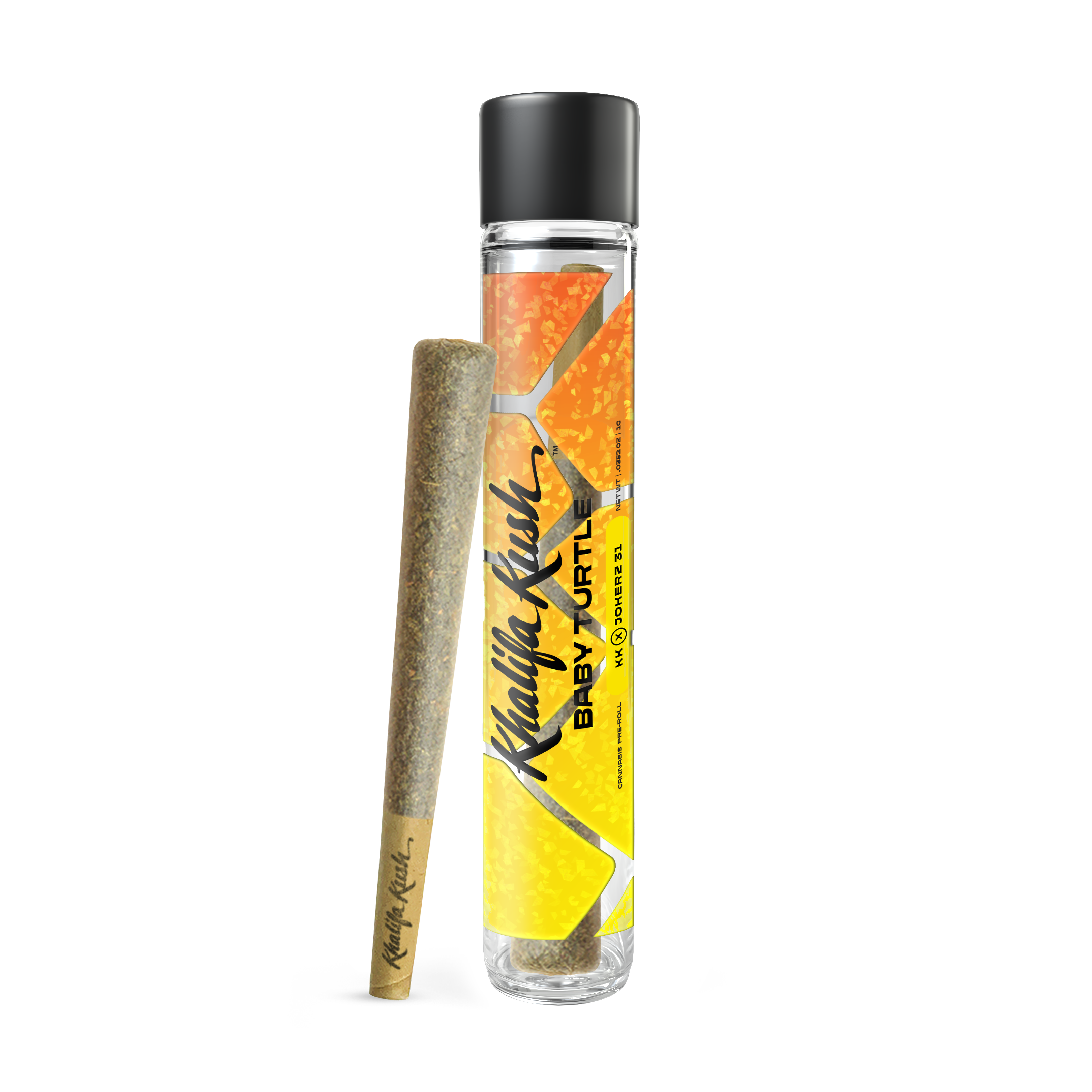 Photograph of product: KHALIFA KUSH BABY TURTLE PRE-ROLL 1G