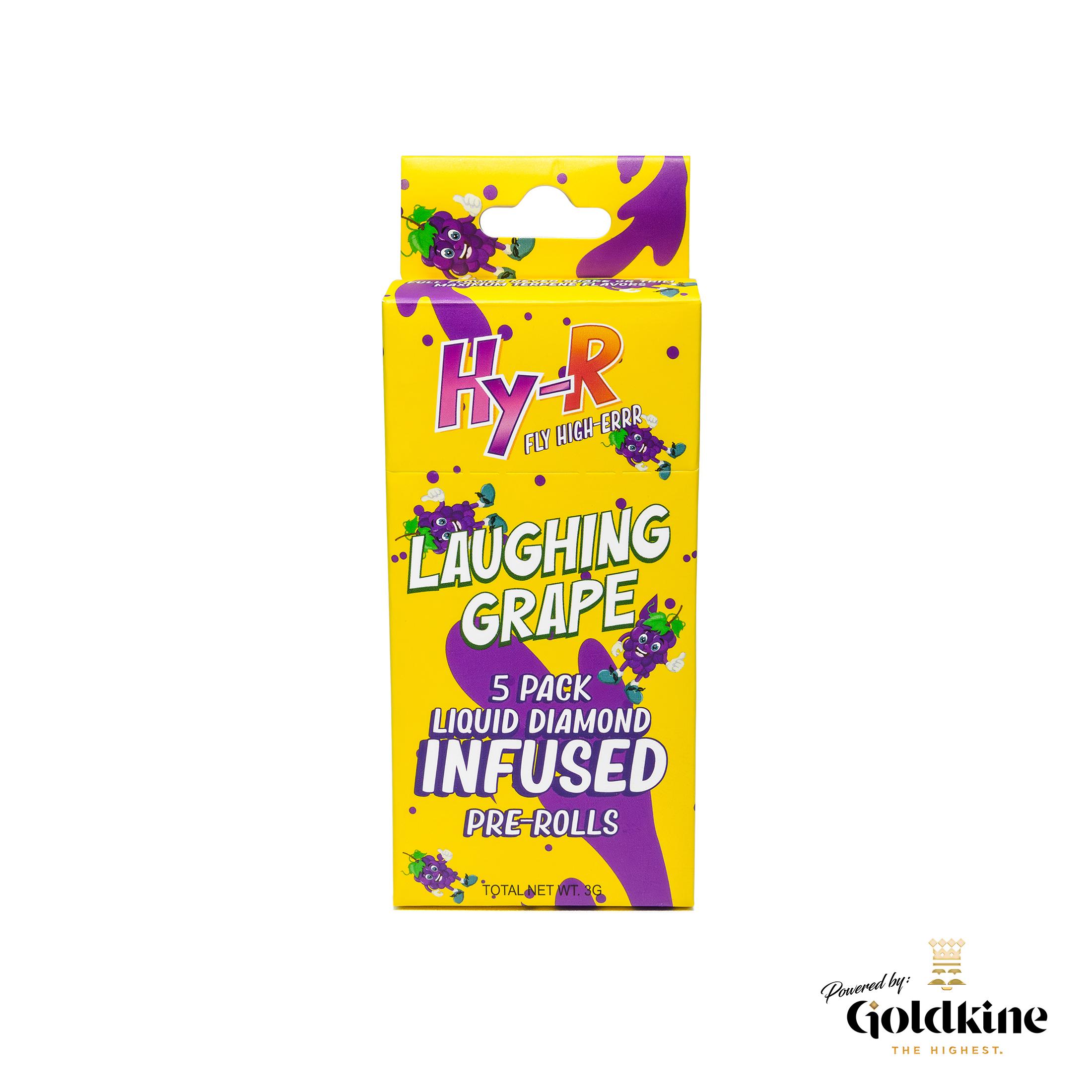 Photograph of product: Infused Pre Roll - 5 Pack - Hy-R - Laughing Grape - (Oui'd) - 43.84% TH-oui