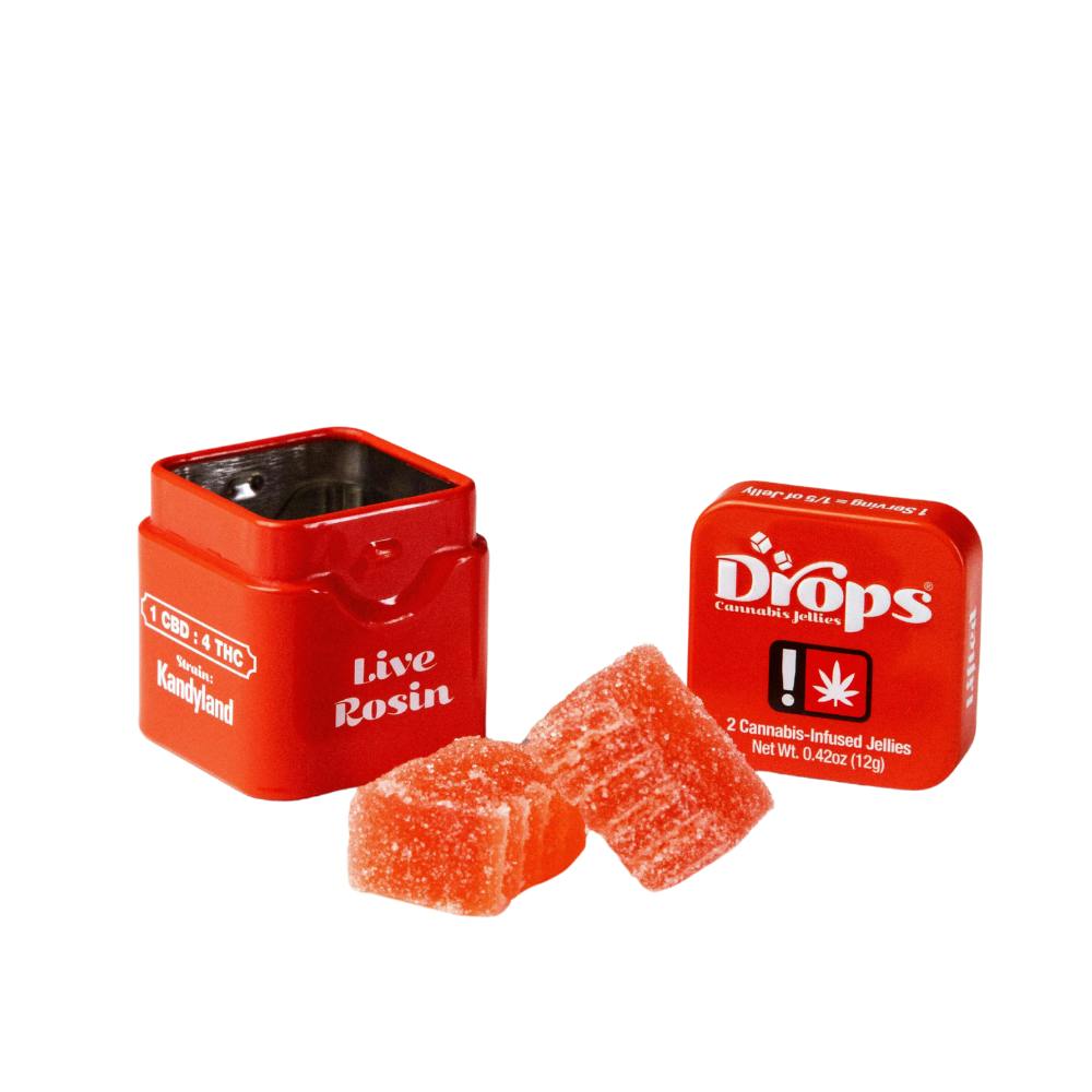 Photograph of product: Gummy - Drops 2pc - Strawberry 1:4