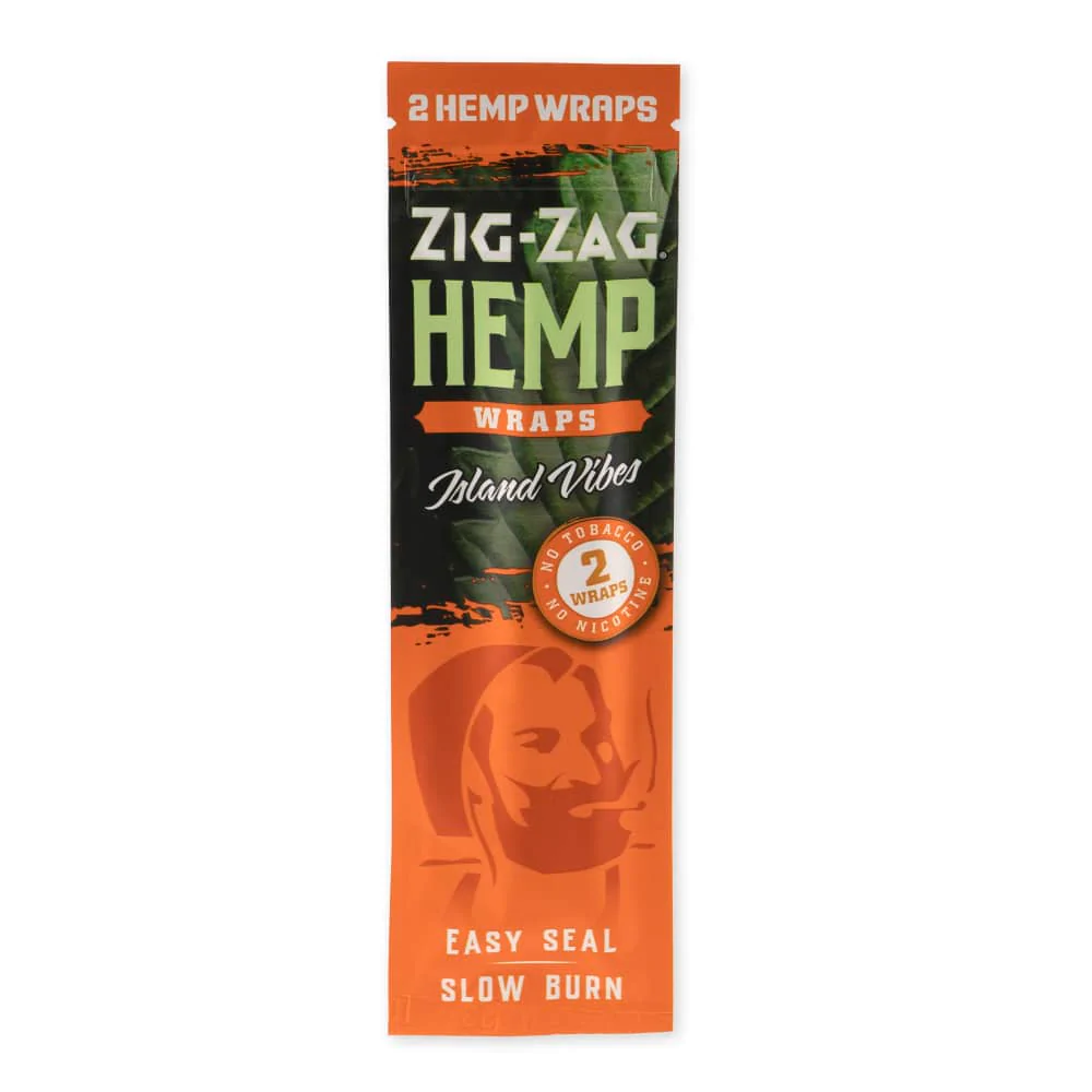 Photograph of product: Zig Zag Hemp Wraps (2pk) - Island Vibes