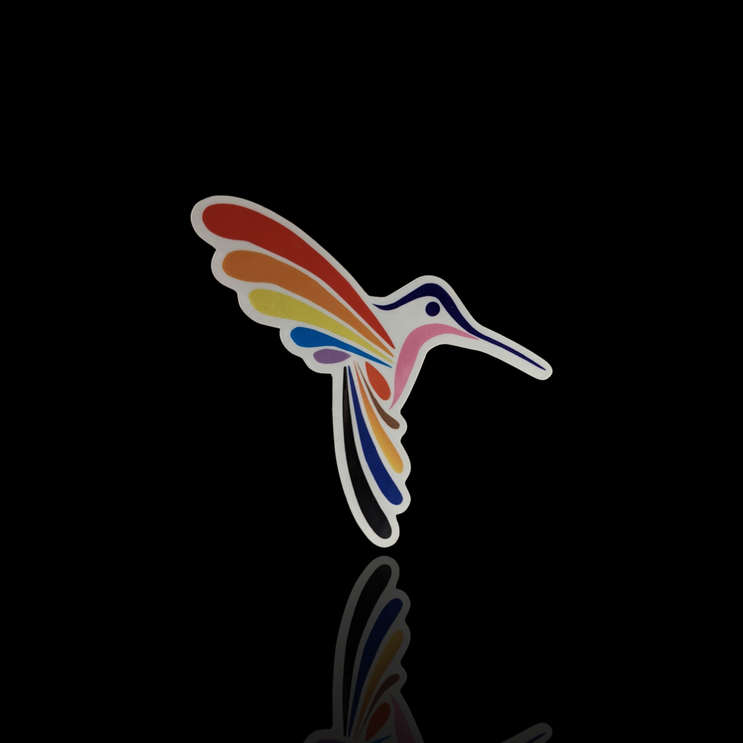 Photograph of product: Hummingbird Pride Sticker