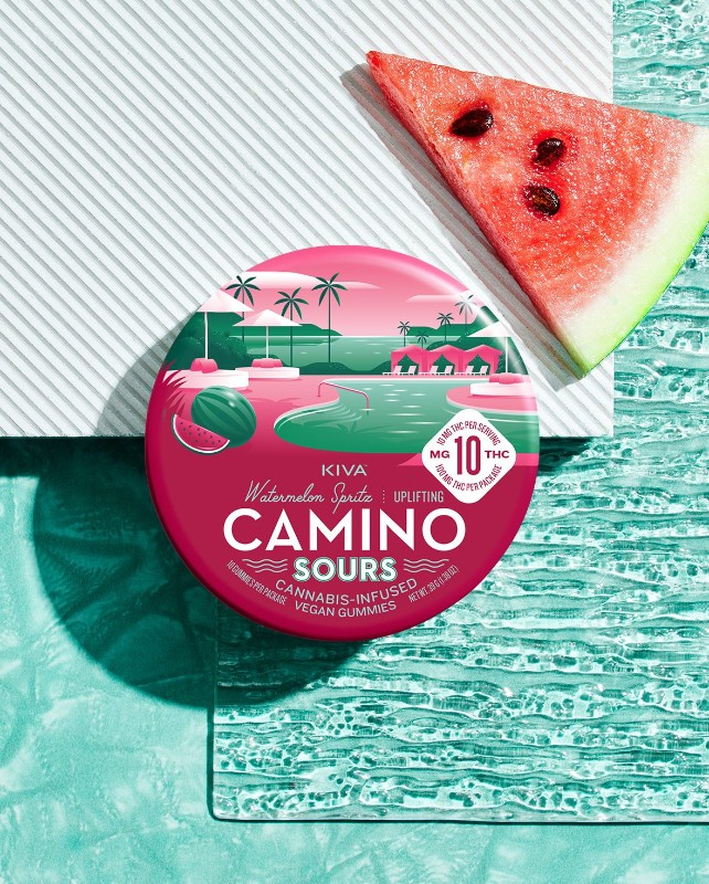 Photograph of product: Camino Sours Watermelon Spritz Gummies 10pk 100mg