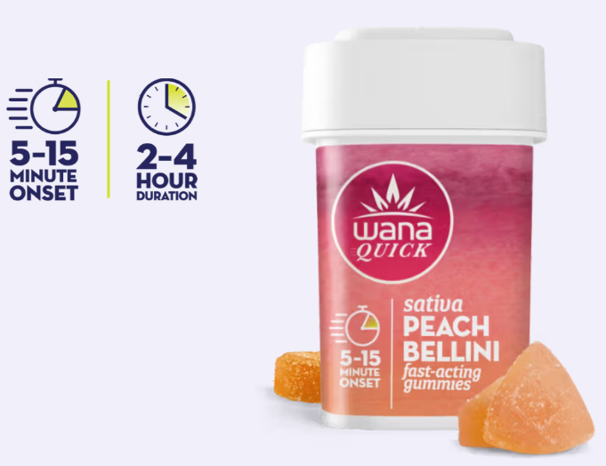 Photograph of product: WANA Peach Bellini Fast Acting (S) 100mg\20ct 00117
