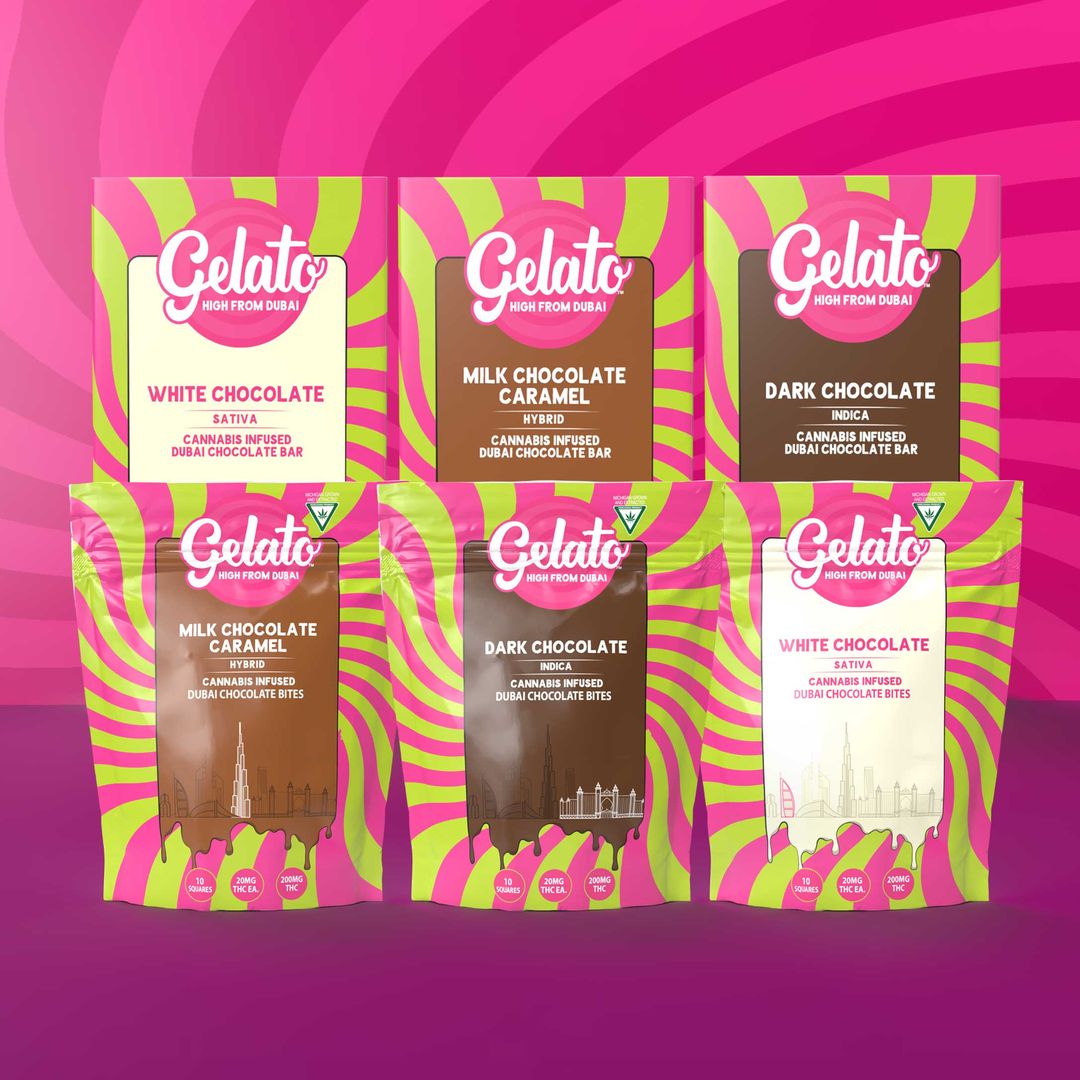 Photograph of product: Gelato - High From Dubai - White Chocolate - 200MG