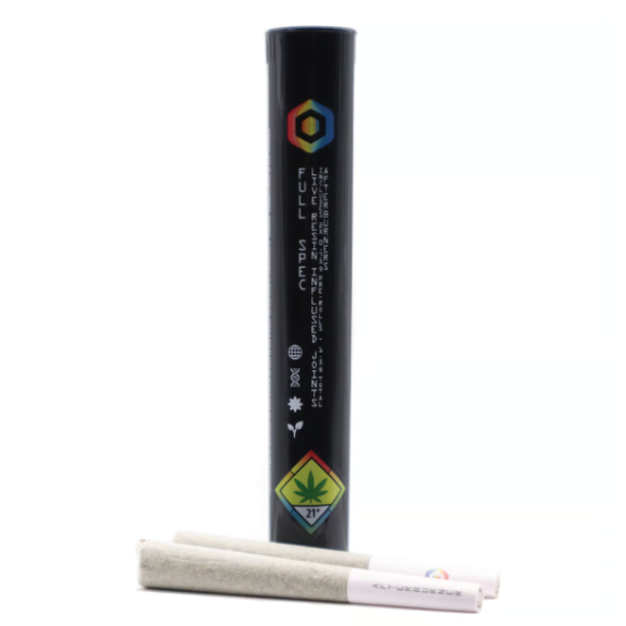Photograph of product: Full Spec Apple Polisher LR Infused Pre-Roll Oui'd Hybrid 2pk