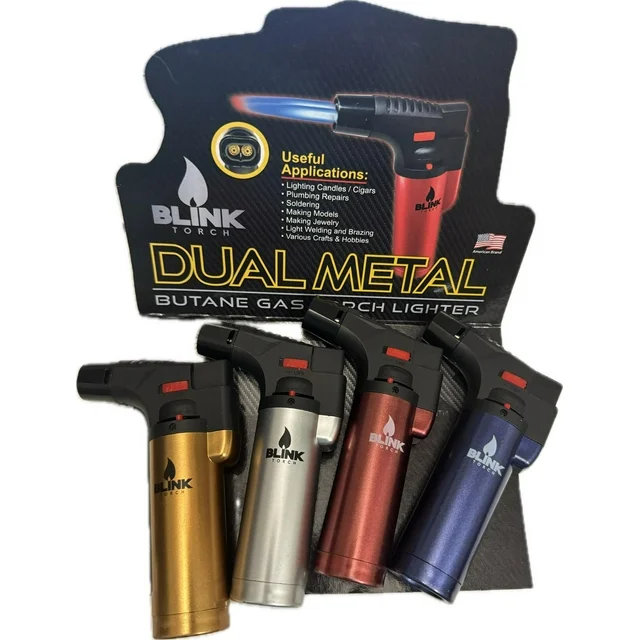 Photograph of product: Blink Dual Metal Butane Gas Torch Lighters