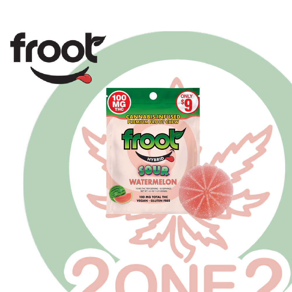 Photograph of product: Froot - Sour Watermelon Gummy - (100mg)