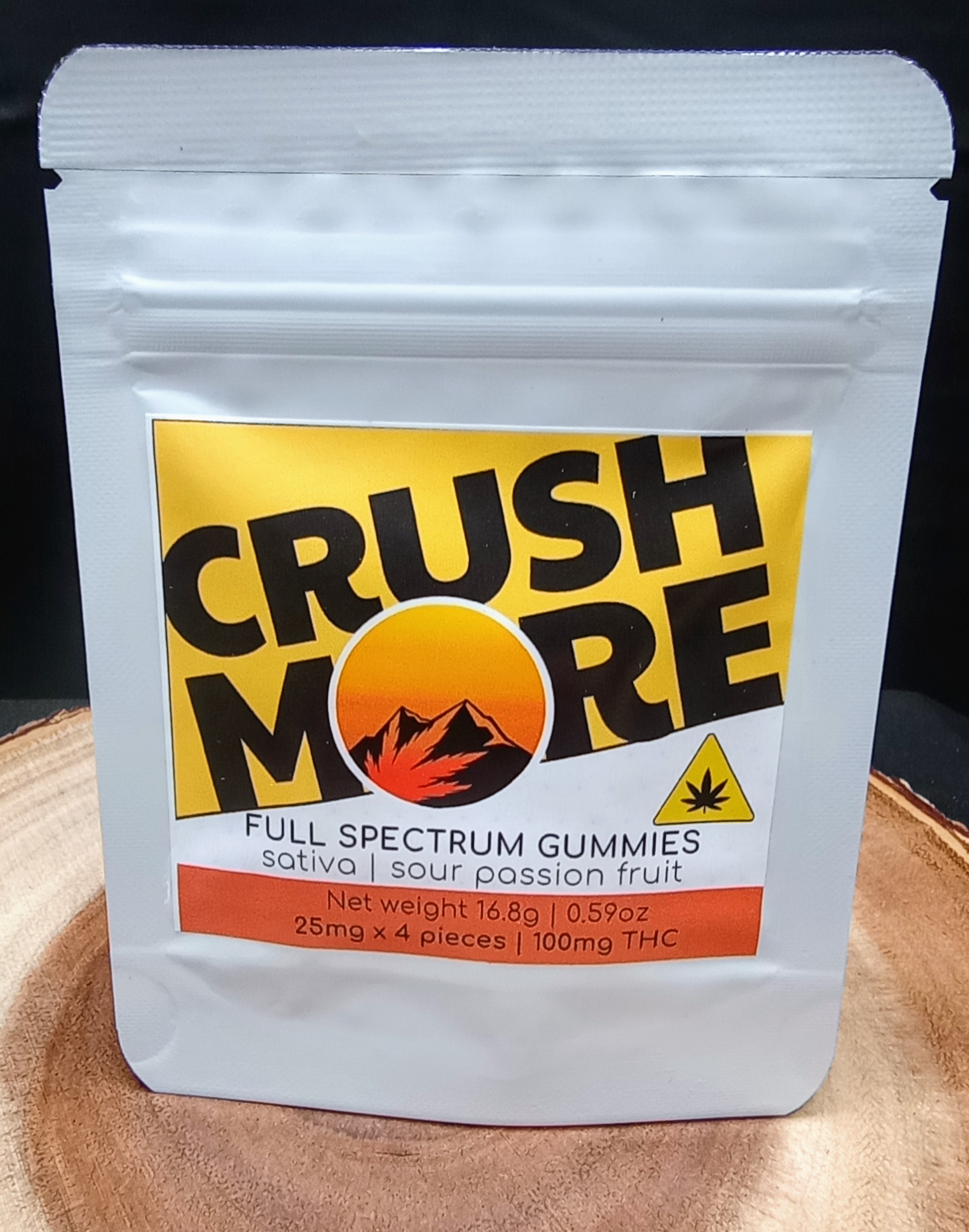Photograph of Product: Passion Fruit Sativa Gummies - 25mg / 4pk