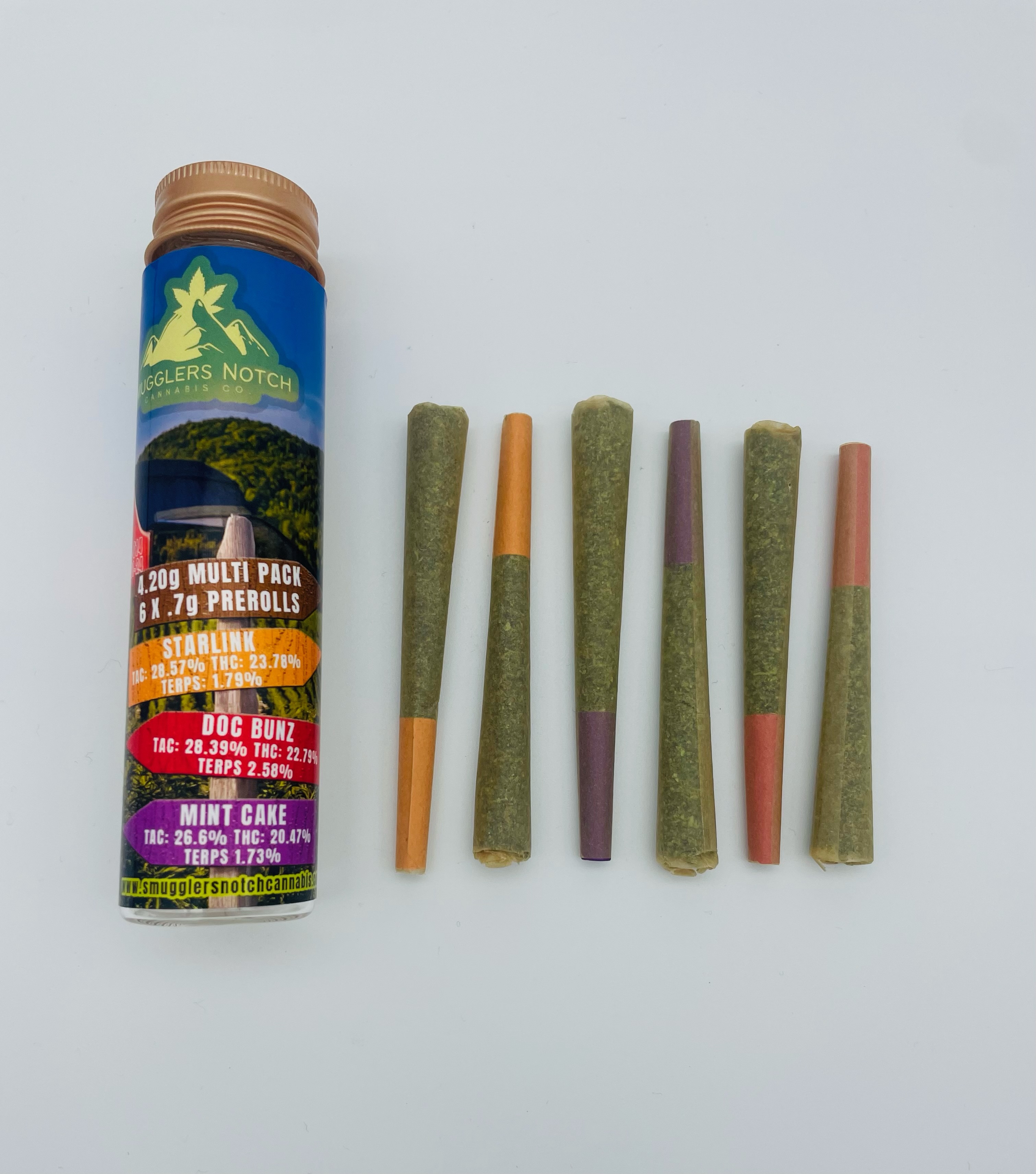 Photograph of product: Smugglers Notch Oui'd Company | Outdoor Multi-pack | Pre-Roll 6 Pack SDM | 4.20g