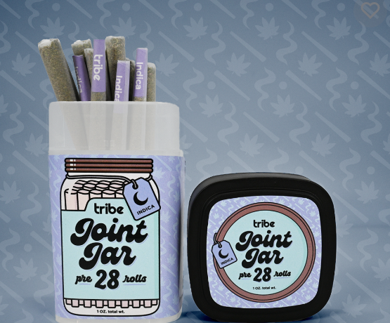Photograph of Product: Joint Jar 28 Full Flower Pre Rolls Sunset Driver