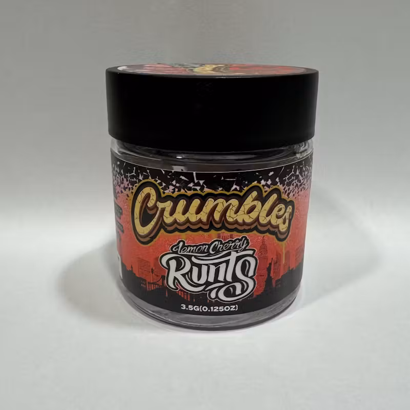 Photograph of product: Crumbles | Lemon Cherry Runtz flower, jar - 1g