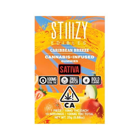 Photograph of product: Caribbean Breeze Gummies - 100mg
