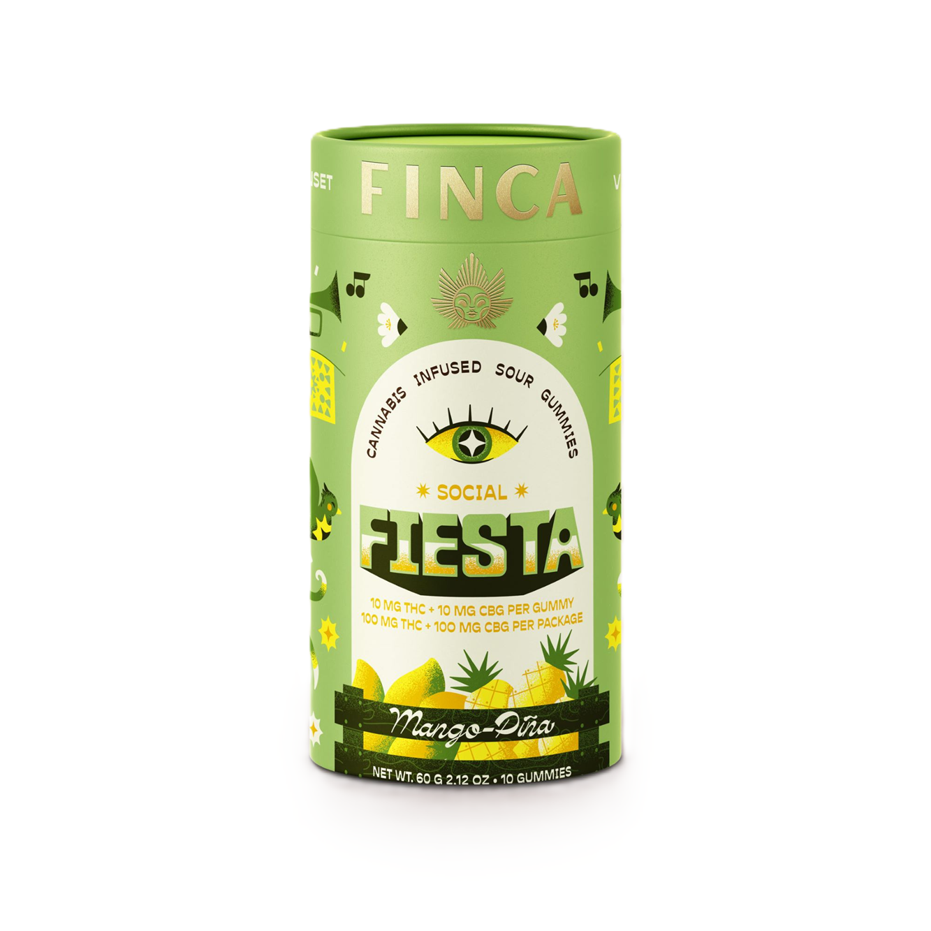 Photograph of product: Finca | [Fiesta] Mango Pina | Social 1:1 TH-oui/CBG Gummies