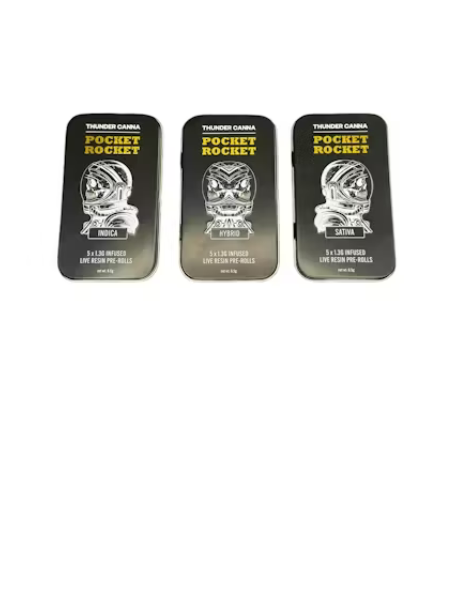 Photograph of product: Infused Pre-Roll Pack | Point Break | 5 x 1.3g | Thunder Canna