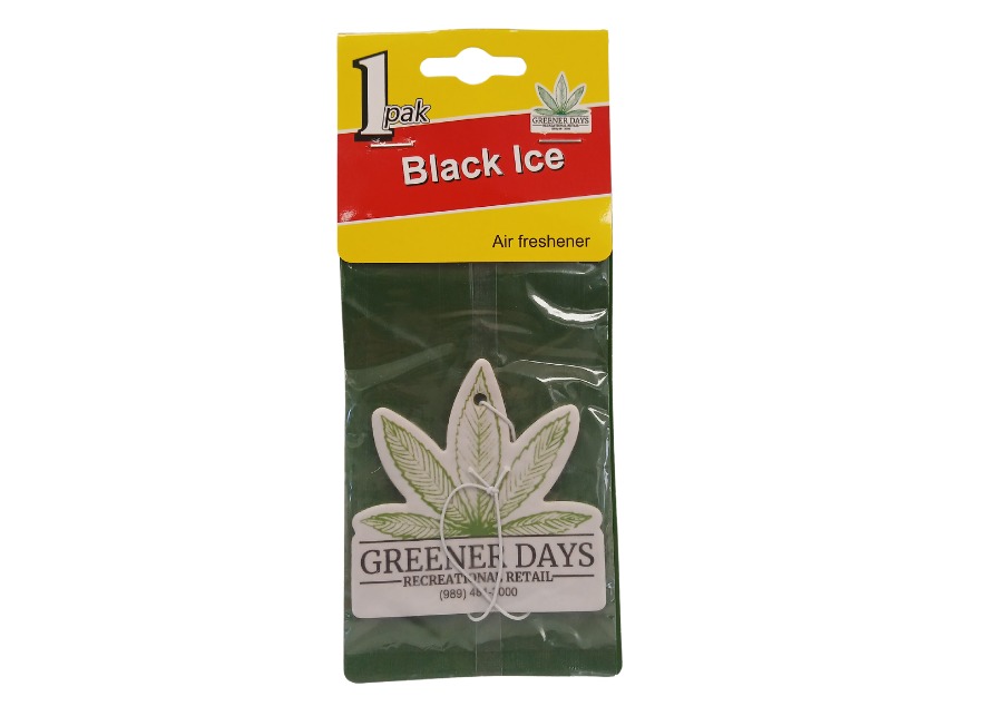 Photograph of product: Greener Days Air Freshner Black Ice