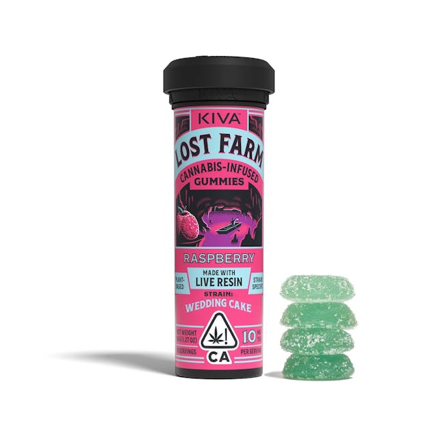 Photograph of product: Lost Farms Raspberry Wedding Cake | Gummy 100mg - 