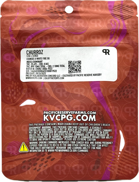 Photograph of product: Churroz 3.5g Bag - Pacific Reserve