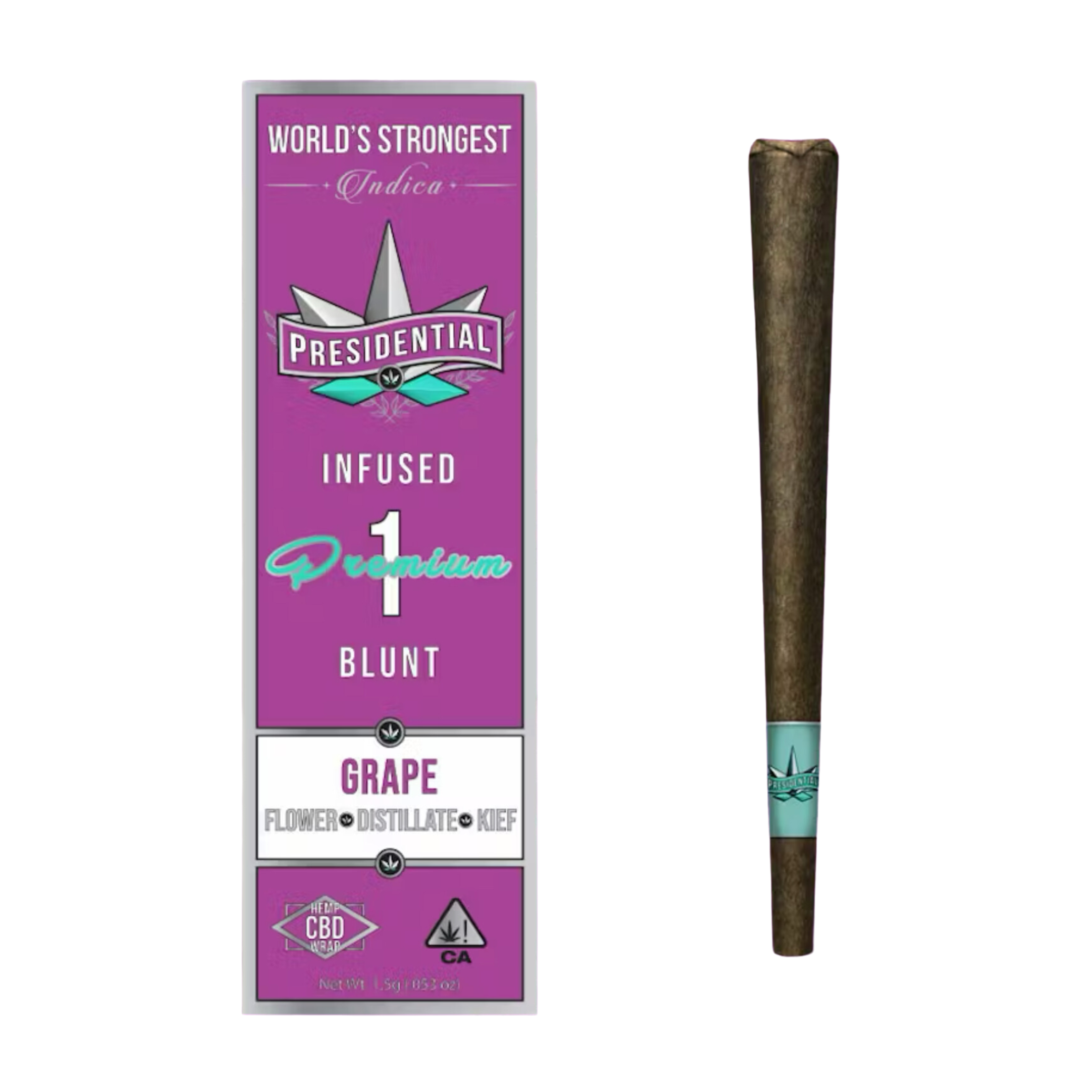 Photograph of product: Presidential - Grape (Oui'd) Moon Rock Blunt 1.5g