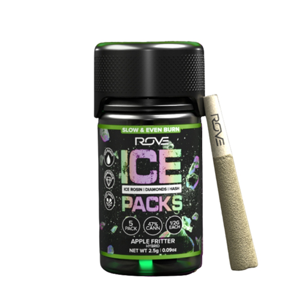 Photograph of product: Apple Fritter Ice Packs (5 Triple-Infused 0.5g Pre-Rolls)