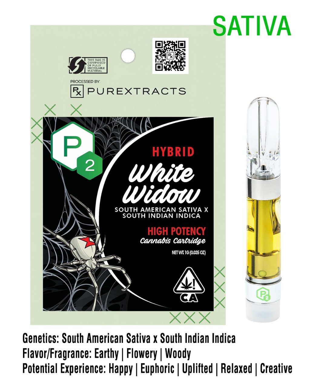Photograph of product: 1G - CART - WHITE WIDOW