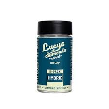 Photograph of product: Blotter | Lucys Naked | Diamond Infused Pre-Roll | Kombucha | 5 Pack | 2.5G