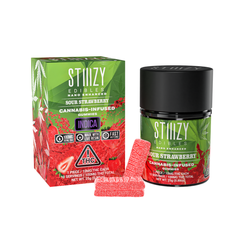 Photograph of product: Stiiizy Sour Strawberry Gummies