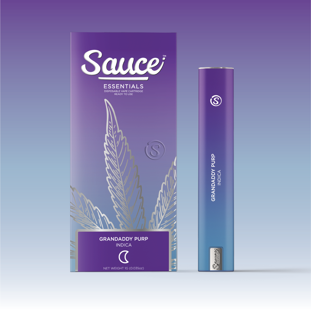 Photograph of product: Sauce Bar - Grandaddy Purple 1.25 Live Resin Flavored Disposable (I)