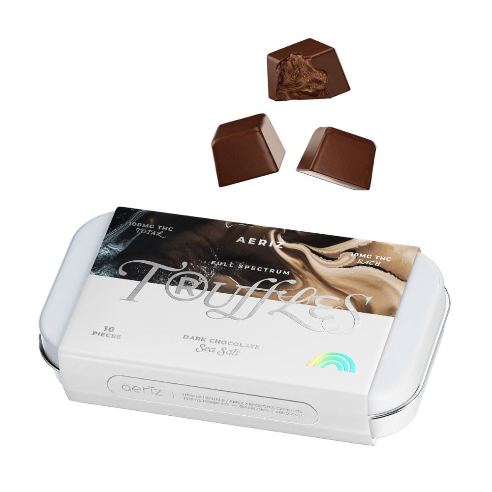 Photograph of product: AERIZ Truffles 100mg: Peanut Butter Chocolate 10pk
