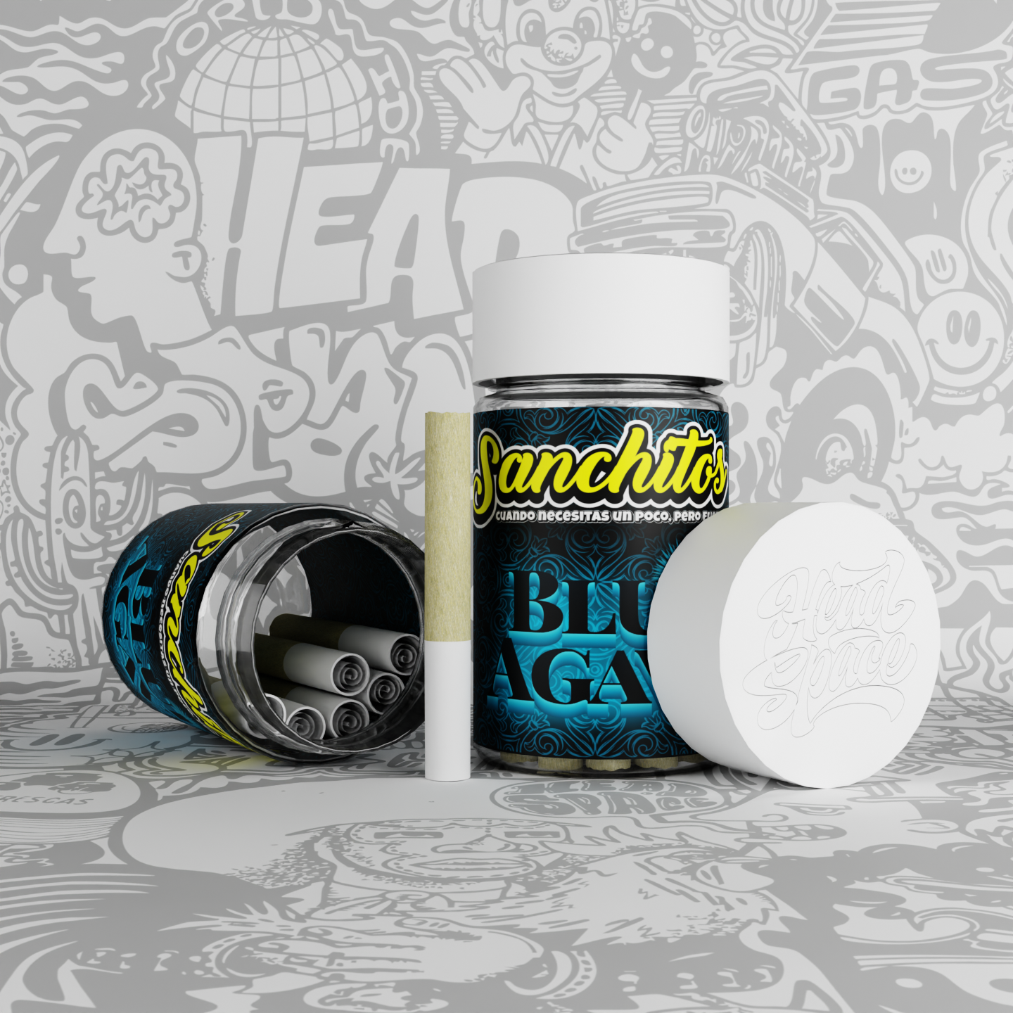 Photograph of product: Head Space - Blue Agave - Sanchitos Infused Preroll 7-pack