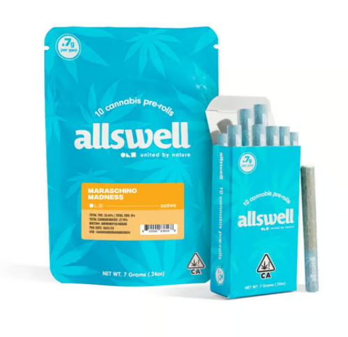 Photograph of product: Allswell Maraschino Madness Oui'd x10PK Prerolls 7G
