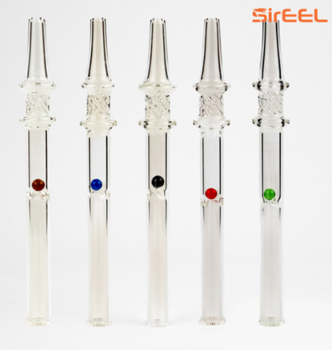Photograph of product: SirEEL | 6" Jewel Vortex Dab Straw w/ Spinning Jewel | Assorted Colors