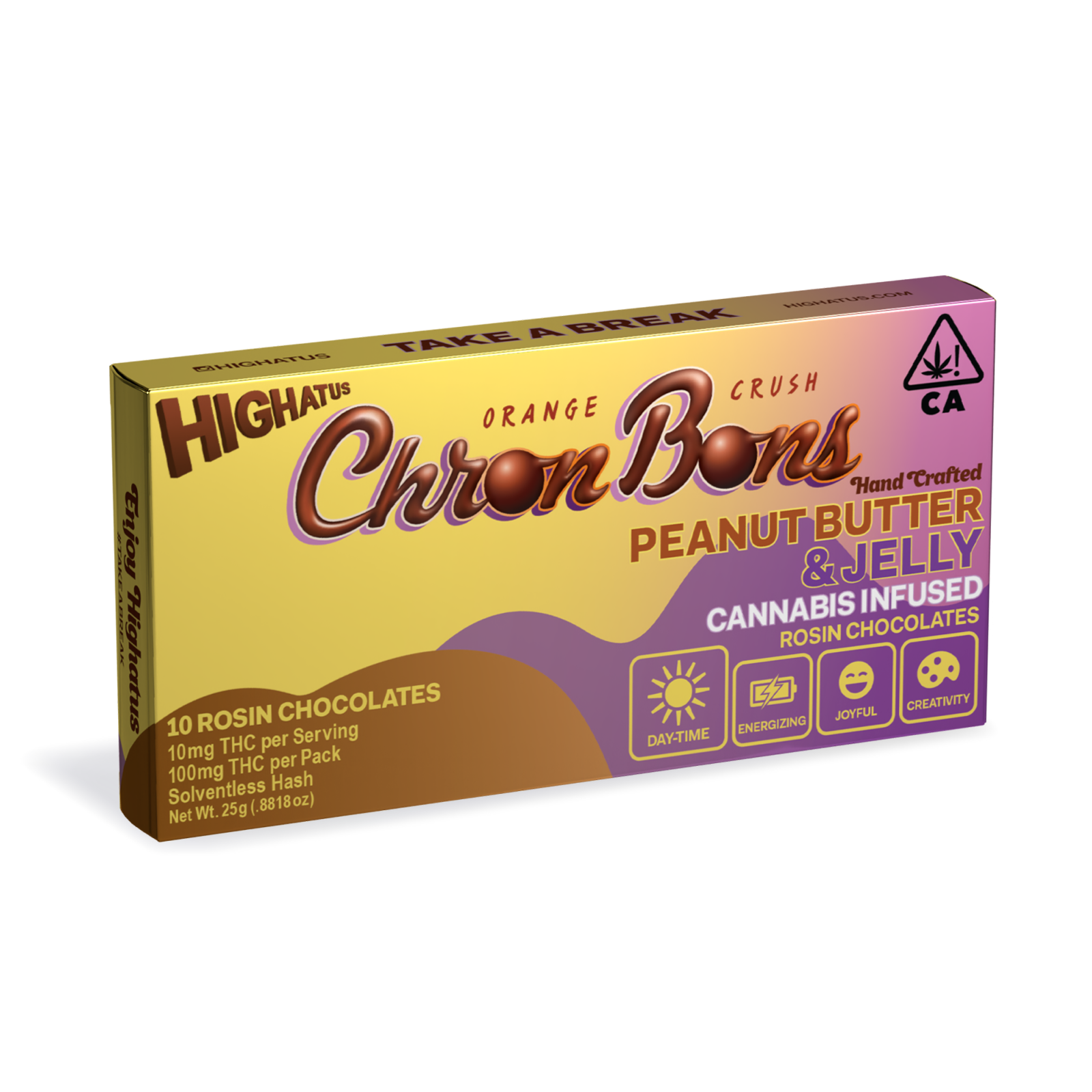 Photograph of product: ChronBons Peanut Butter & Jelly Rosin Infused Chocolates (10 X 10mg)
