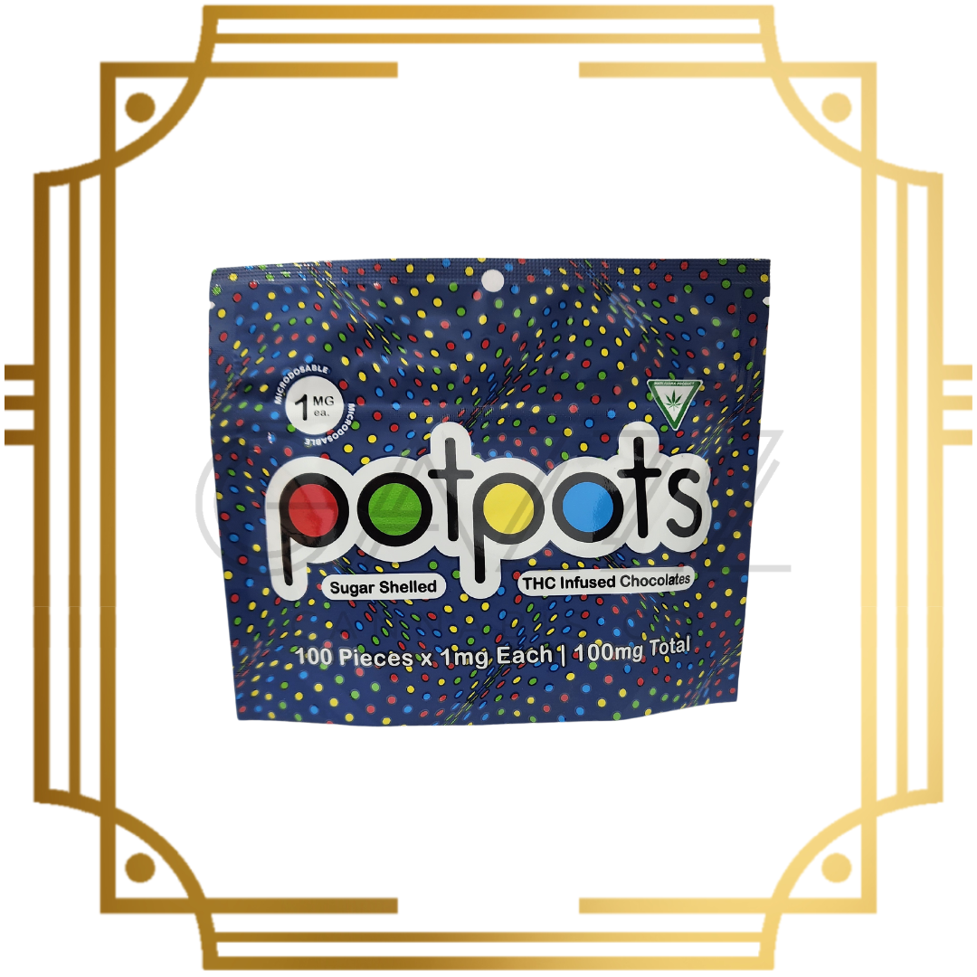 Photograph of product: Dream Edibles Potpots Dark Chocolate 100MG