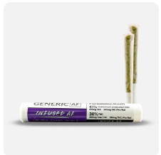 Photograph of product: Forbidden Kush - Prerolls 2Pk Infused - Generic AF - 1g