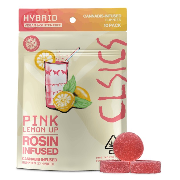 Photograph of product: PINK LEMON UP - LIVE ROSIN GUMMIES