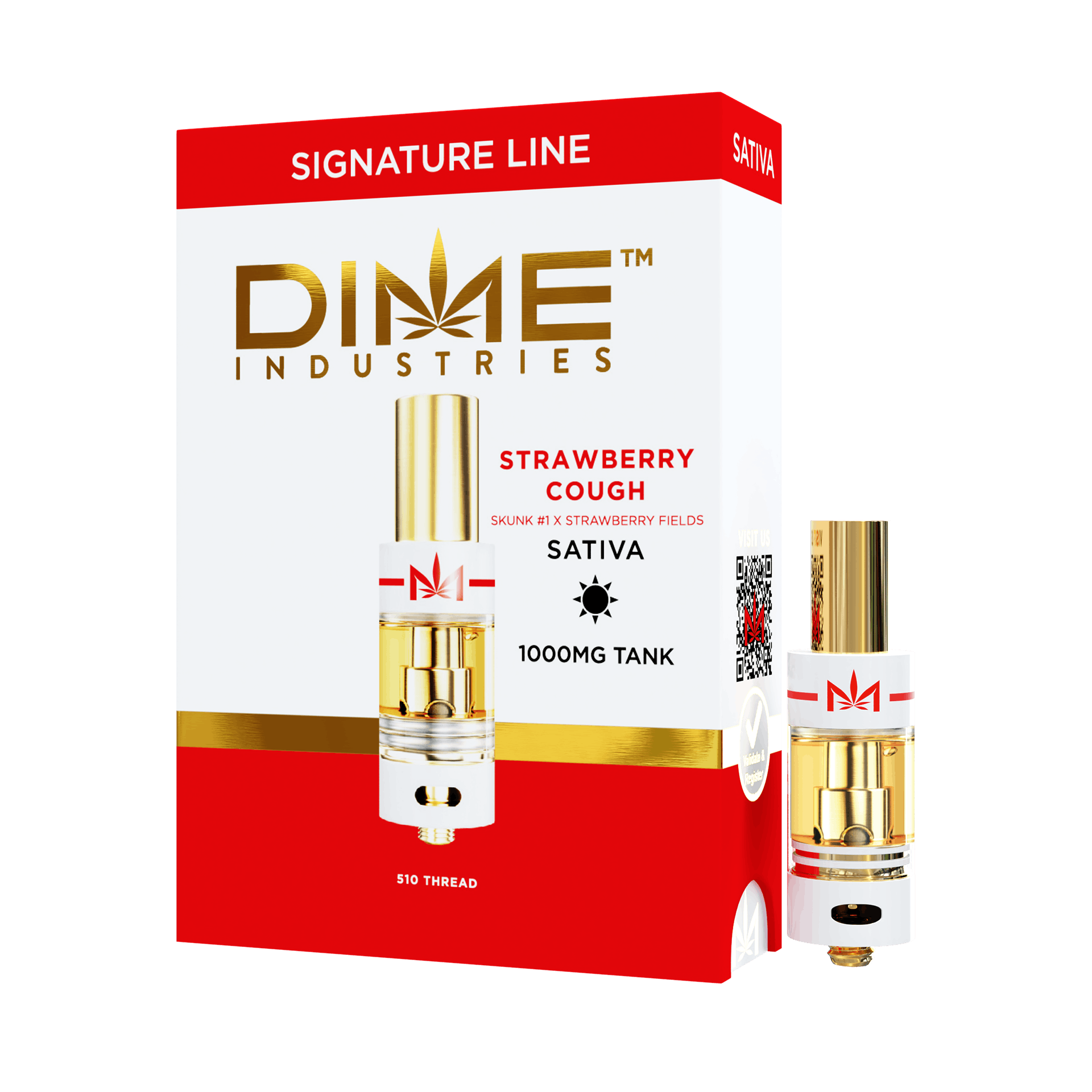 Photograph of product: Dime Industries - Strawberry Cough (Oui'd) Cartridge