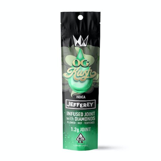 Photograph of product: 2. West Coast Cure 1.2g Diamond Infused Jefferey Pre Rolls - OG Kush (I) - 