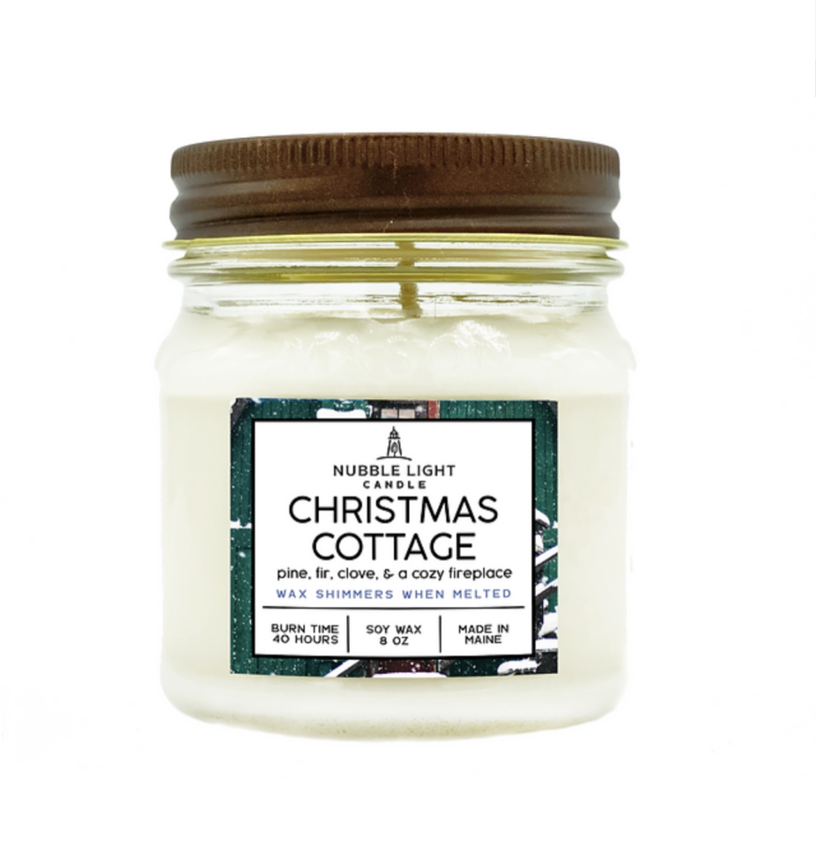 Photograph of product: Nubble Light Candle Co. Christmas Cottage