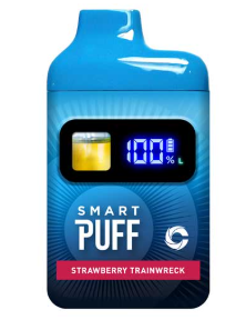 Photograph of product: Cannalicious | Strawberry Trainwreck | Smart Puff | AIO