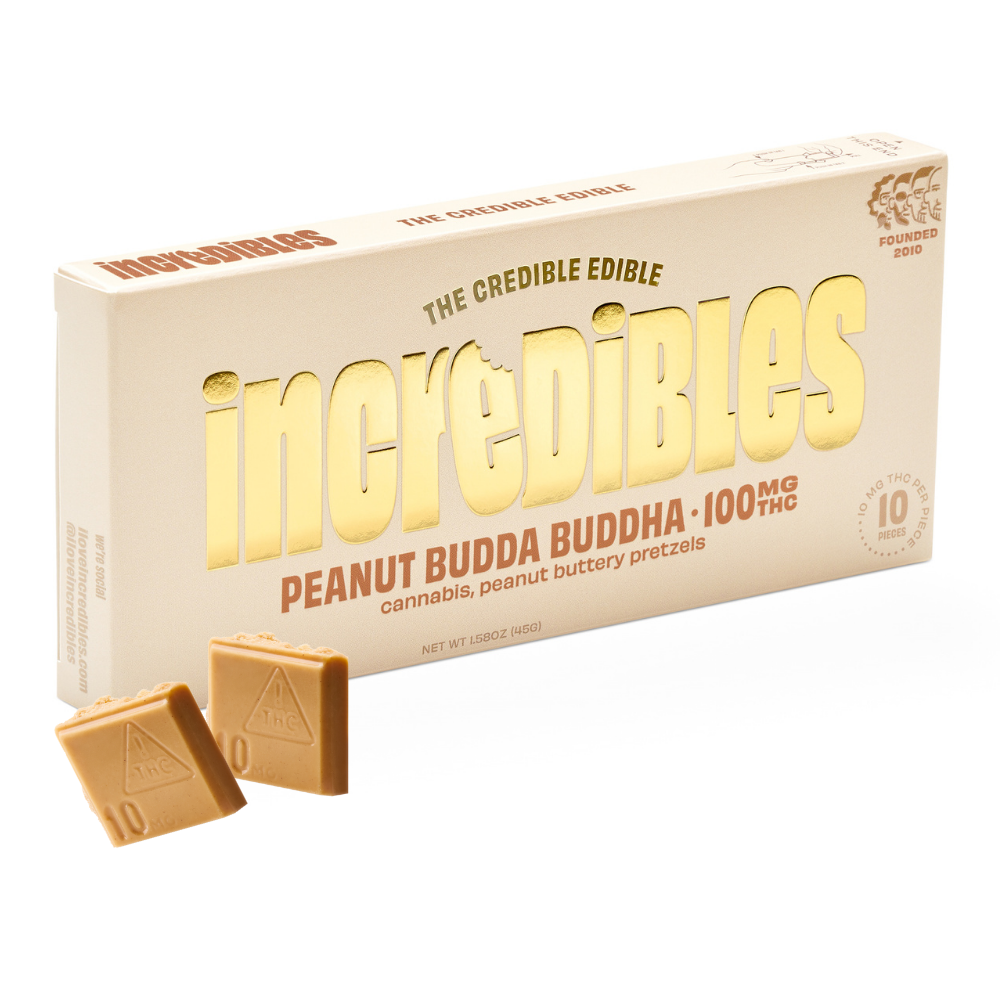 Photograph of product: IncrEdibles Peanut Budda Buddha 100mg