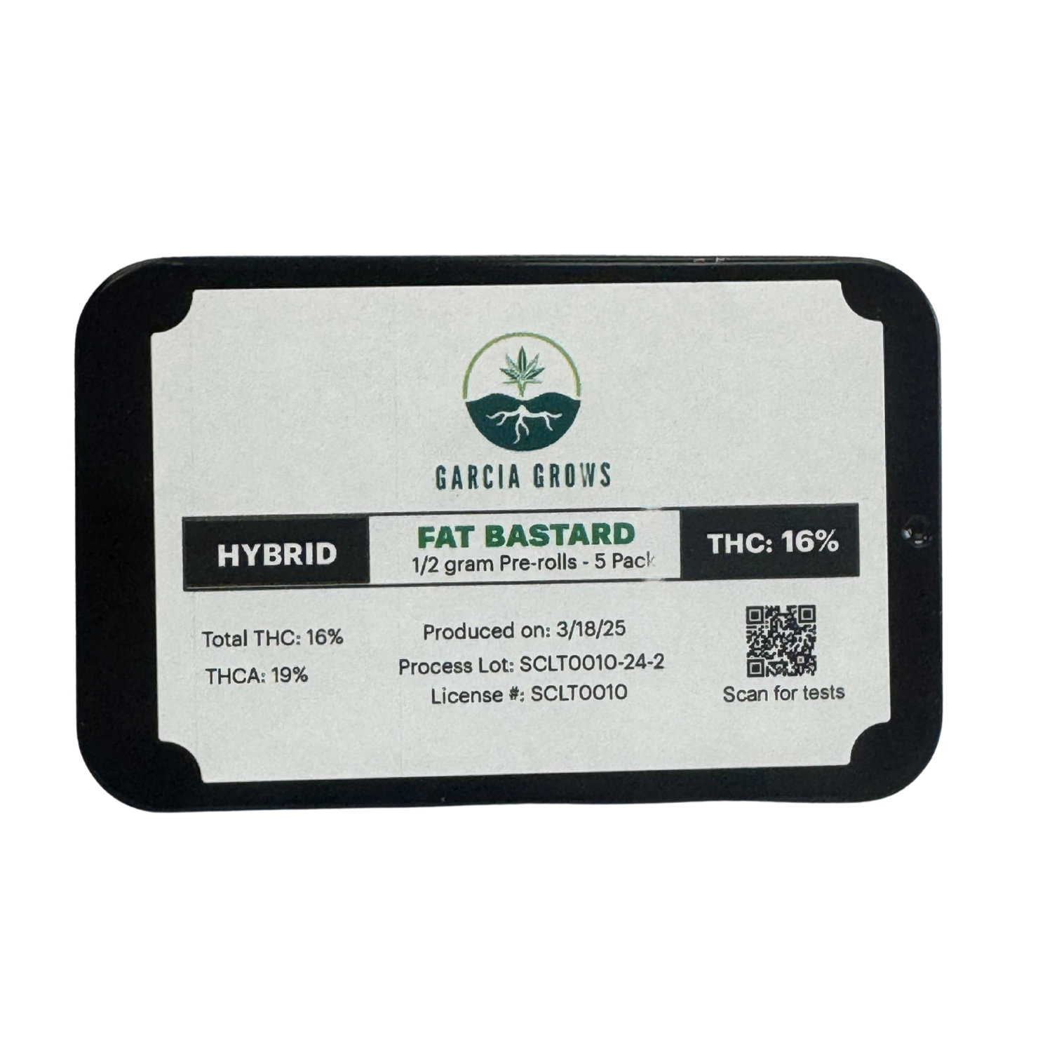 Photograph of Product: Fat Bastard | Pre-Rolls 1/2g-5pk | Garcia Grows