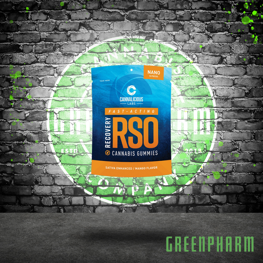 Photograph of product: Cannalicious Labs RSO Recovery Gummies Mango 200mg