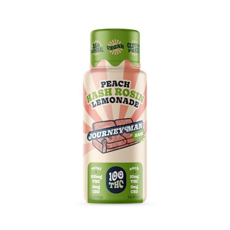 Photograph of product: BS Journeyman au chocolat Rosin Infused Shot TH-oui 100mg - Peach Lemonade 2oz
