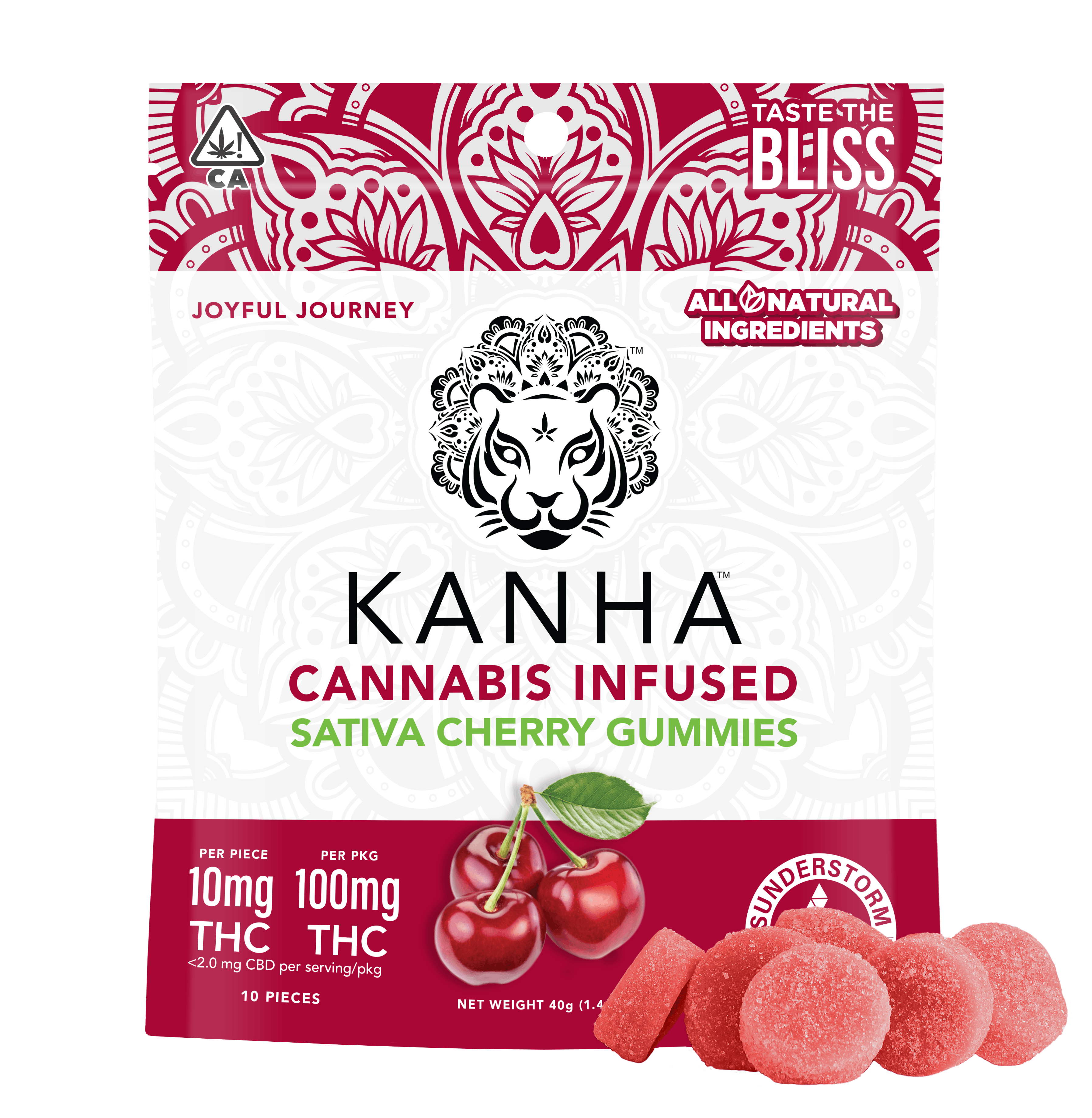 Photograph of product: Cherry Sativa Gummies | 100mg - Kanha