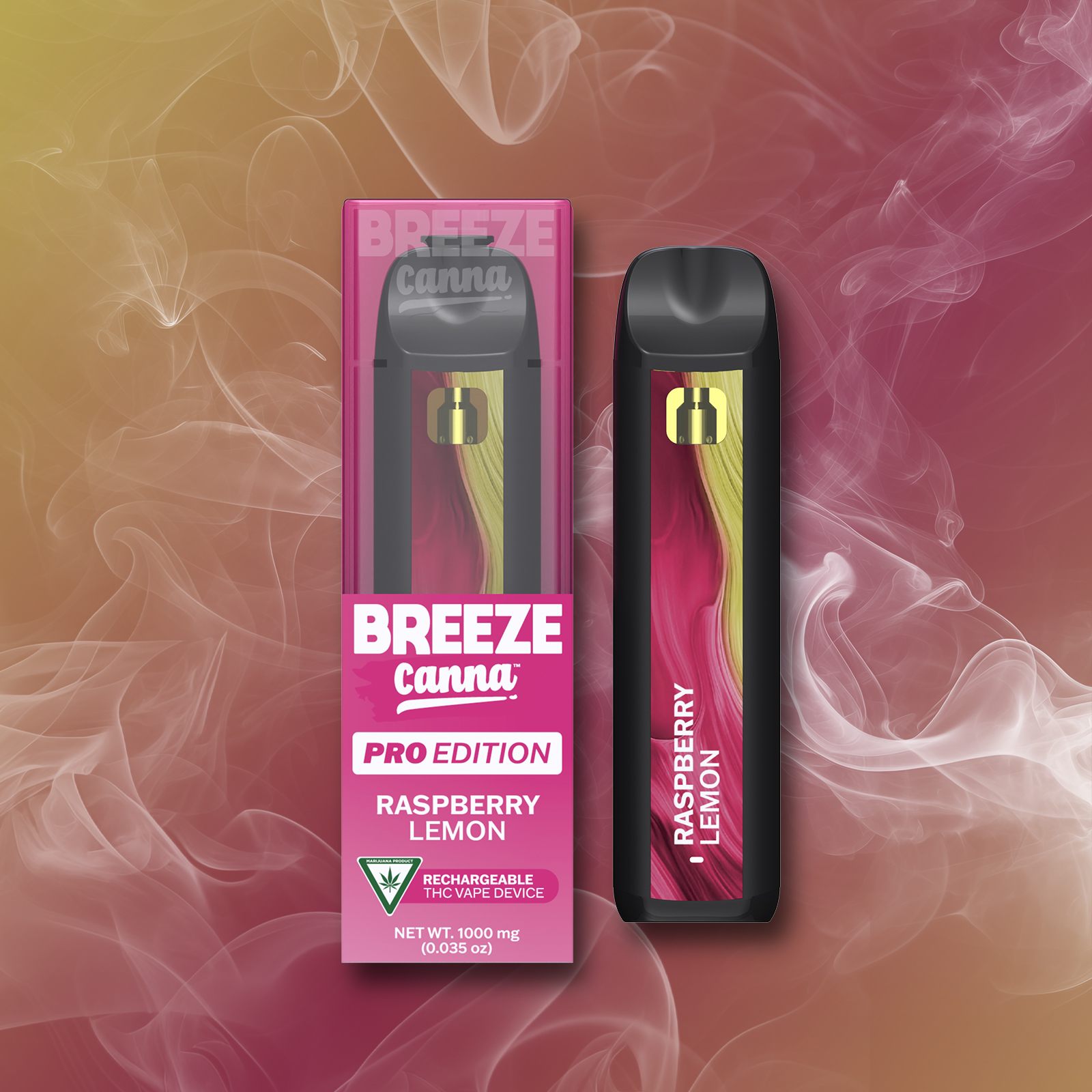 Photograph of product: 1g |  Raspberry Lemon | Breeze Pro Disposable